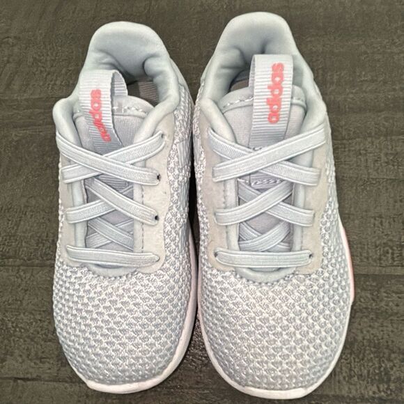 Adidas Training Racer 2.0, Baby Size 6, Gray, White & Pink, Like New - Picture 1 of 11